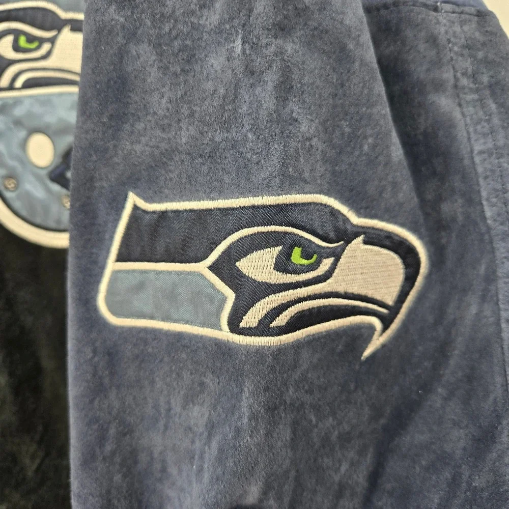 NWT Vtg Seattle Seahawks NFL Football Suede Varsity Letterman Jacket Mens XXL